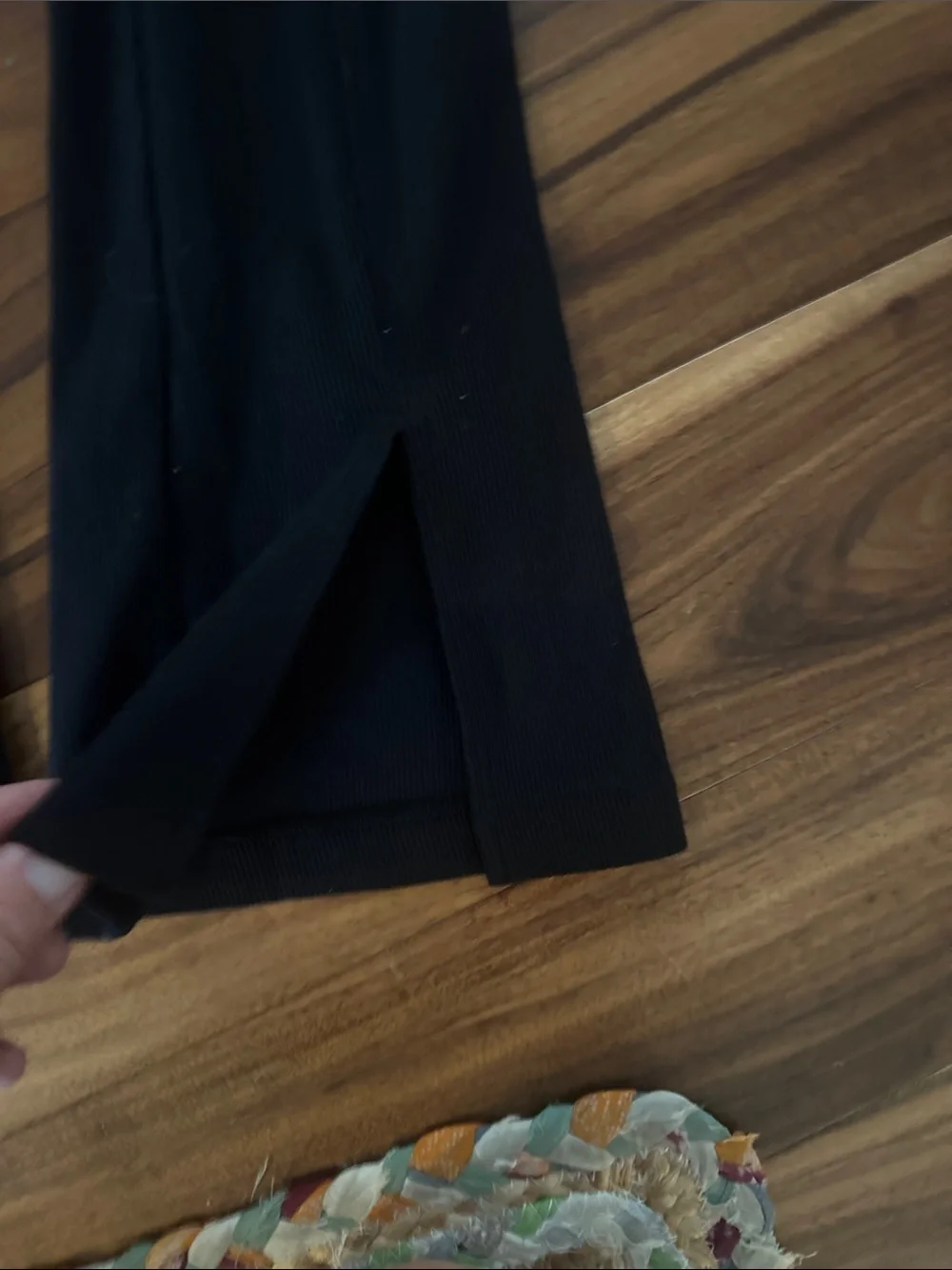 Zara Black Boot-Cut Flared Pants with Front Slits